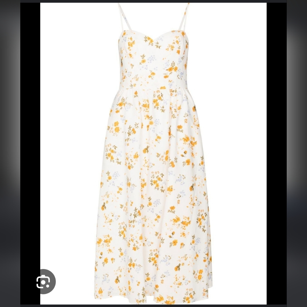 Reformation Zander floral print linen dress